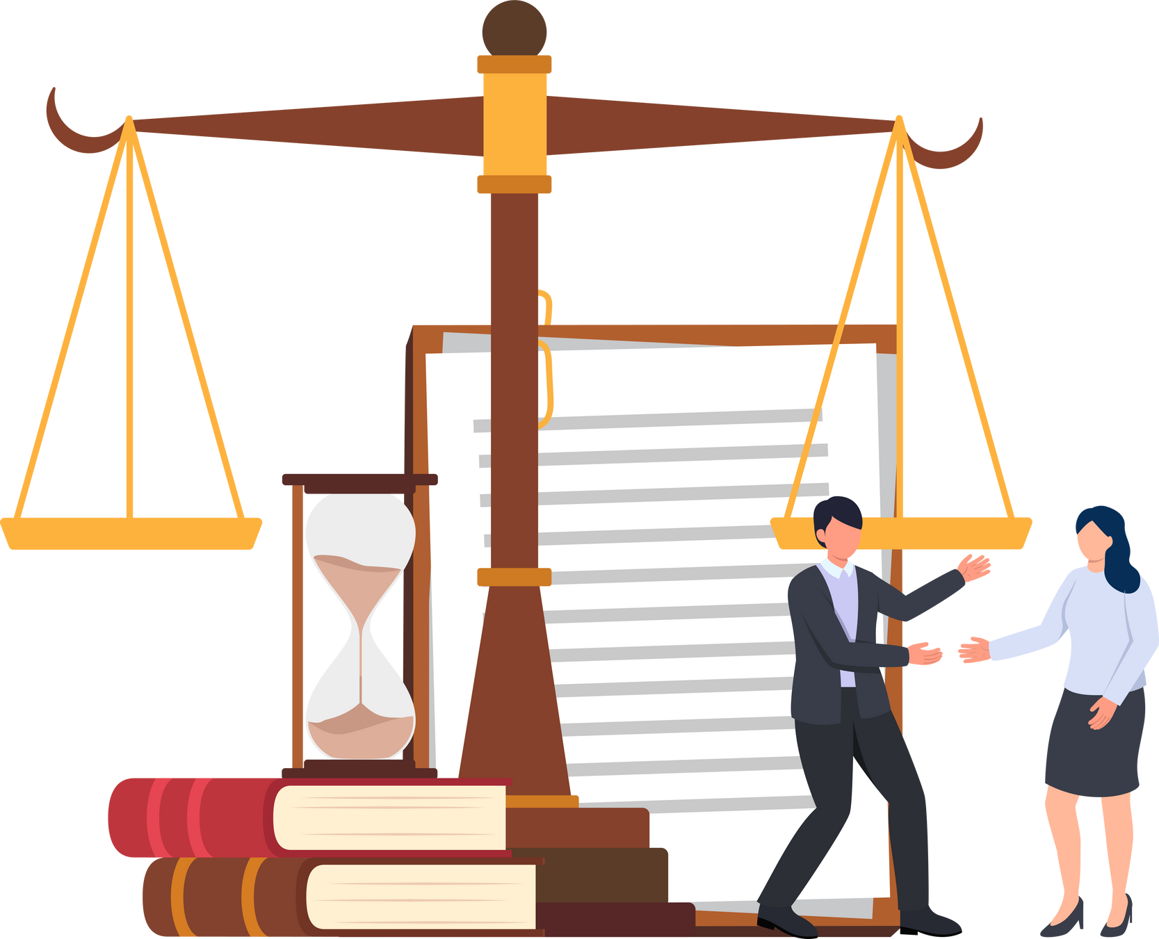 Lawyer and Attorney Illustration